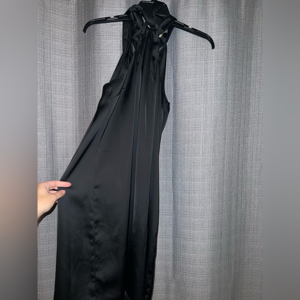 Lauren James Black Satin Dress